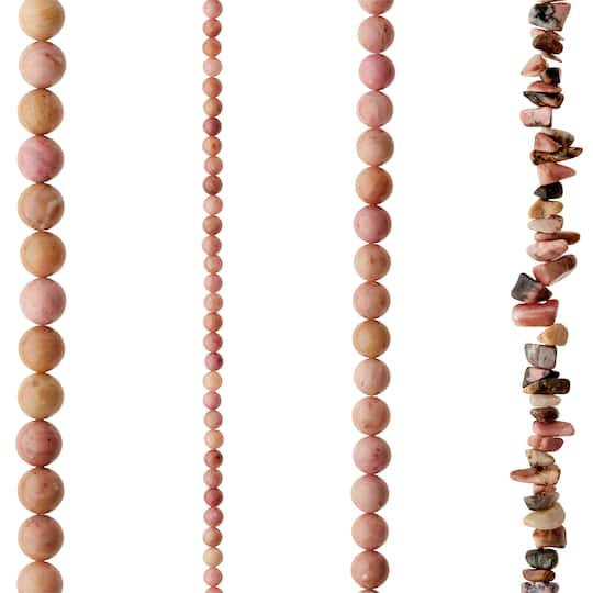 Mauve Rhodonite Semi-Precious Beads Value Pack by Bead Landing™